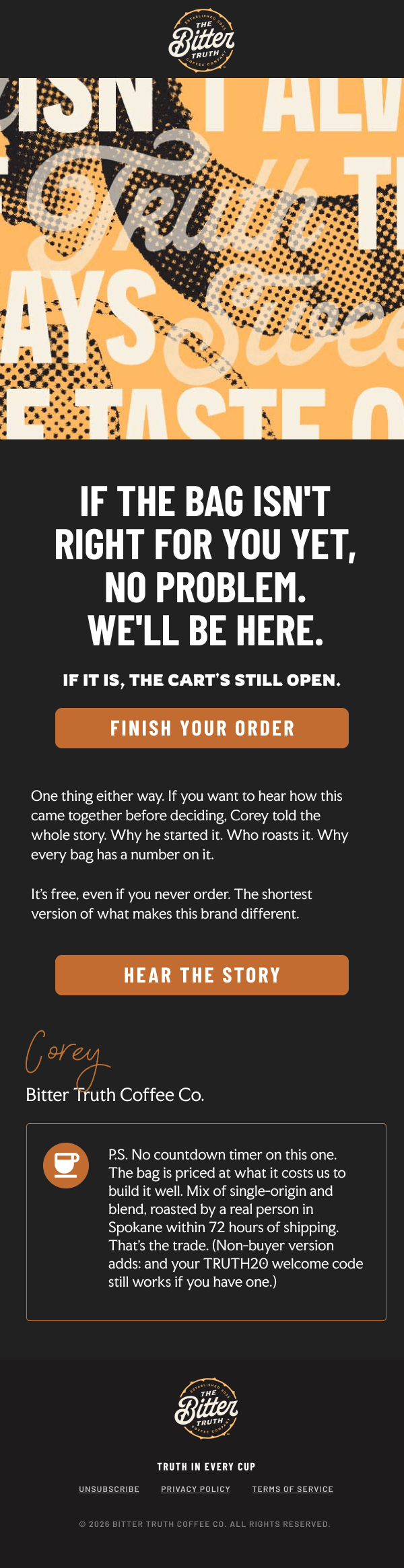 Cart Recovery Email — Before