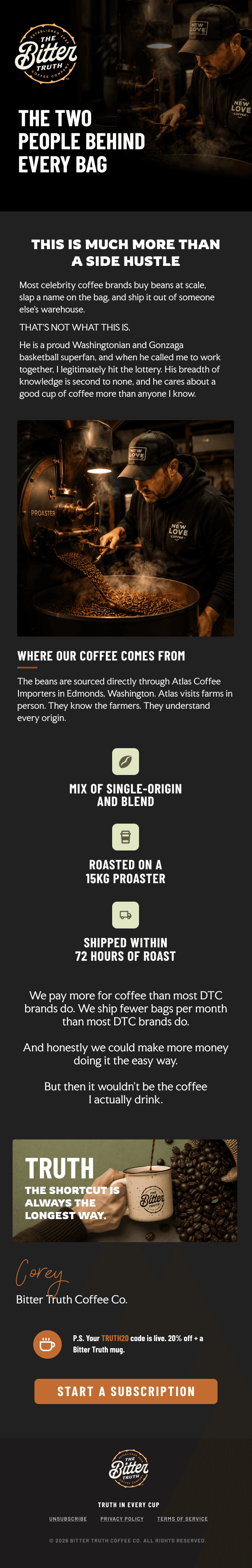 Brand Story Email — Before